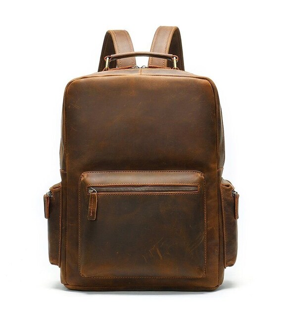 Рюкзак вінтажний для ноутбука Vintage 14712 шкіряний Коричневий картинка, зображення, фото