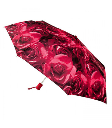 Зонт женский Fulton Open & Close-4 L346 Photo Rose Red (Красные розы) фото, картинка, изображение
