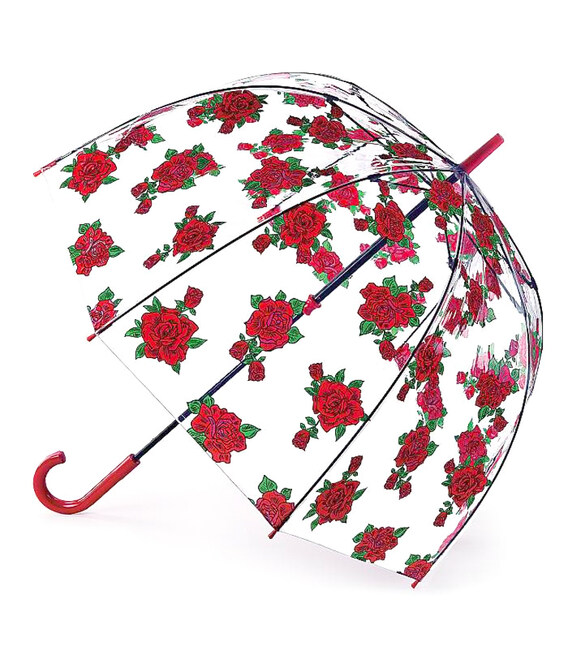 Зонт-трость женский Fulton L042 Birdcage-2 Tattoo Rose (Тату из роз) фото, картинка, изображение