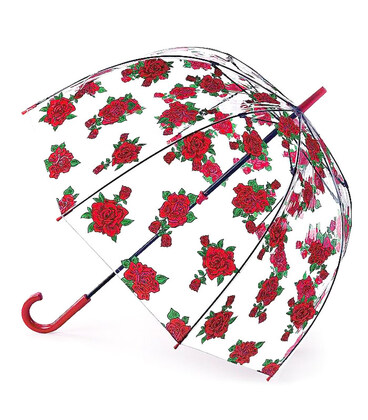 Зонт-трость женский Fulton L042 Birdcage-2 Tattoo Rose (Тату из роз) фото, картинка, изображение