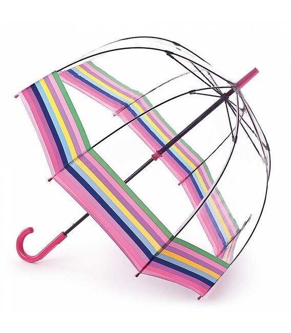 Парасолька-тростина жіноча Fulton Birdcage-2 L042 Colour Burst Stripe (Цветные полосы) картинка, зображення, фото