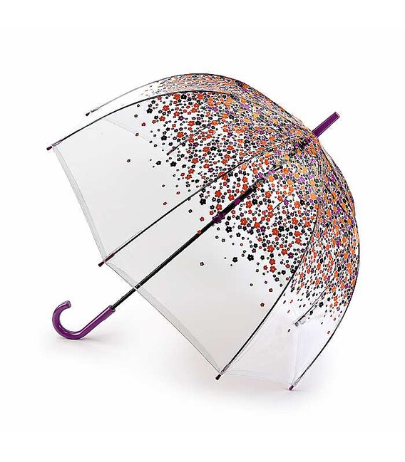 Зонт-трость женский Fulton L042 Birdcage-2 Hippie Scatter (Разноцветные незабудки) фото, картинка, изображение