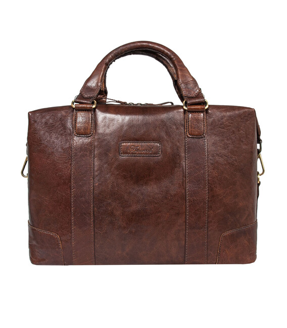 Сумка мужская для ноутбука 15 Ashwood G34 Brandy (Коричневый) фото, картинка, изображение