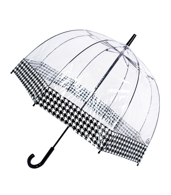 Зонт-трость женский Fulton L042 Birdcage-2 Houndstooth Borde (Гусиная лапка) фото, картинка, изображение