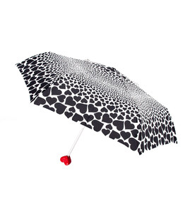 Зонт женский Fulton L926 Curio-2 UV Falling Hearts (Падающие сердца) фото, картинка, изображение