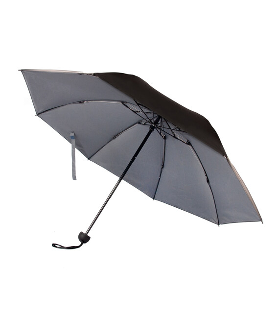 Парасолька жіноча Fulton L930 Mini Invertor-1 Black & Charcoal (Чорний-вугільний) картинка, зображення, фото
