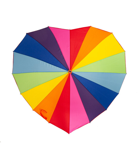 Парасолька жіноча Fulton L909-040416 Heart Walker-1 Rainbow (Веселка) картинка, зображення, фото