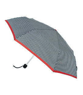 Парасолька жіноча Fulton L354-041154 Minilite-2 Houndstooth Red Border (Червона смуга) картинка, зображення, фото