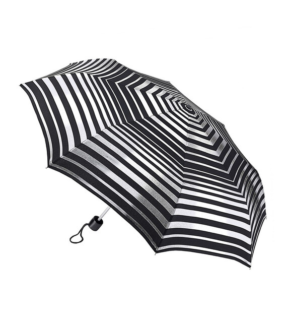 Парасолька жіноча Fulton L354-041178 Minilite-2 Silver Stripes (Зріблясті смуги) картинка, зображення, фото