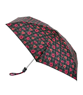 Мини зонт женский Fulton L501-038741 Tiny-2 Houndstooth Poppy (Маки) фото, картинка, изображение