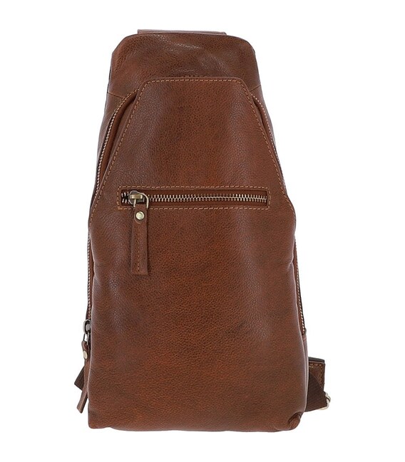 Сумка нагрудная Ashwood M53 Cognac (Коньчный) фото, картинка, изображение