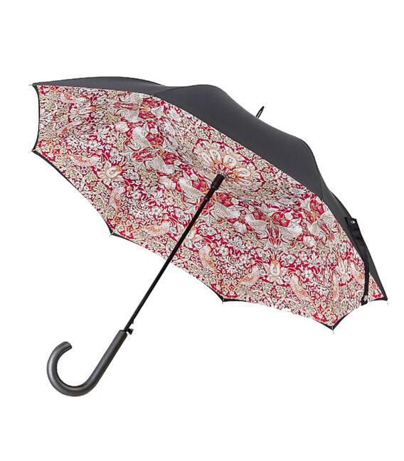 Парасолька жіноча Fulton L856-041321 Morris & Co. Bloomsbury Strawberry Thief Indian Red картинка, зображення, фото