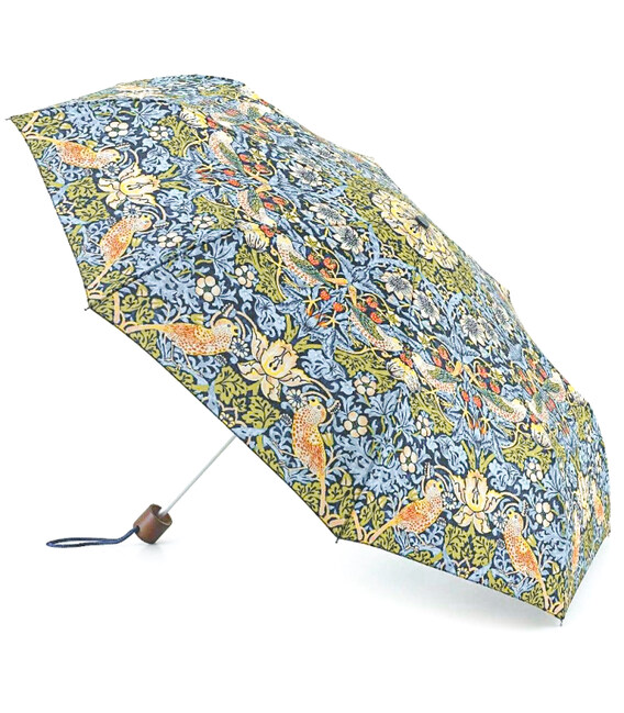 Зонт женский Fulton L907-040669 Morris & Co. Minilite-2 UV Strawberry Thief (Клубничный воришка) фото, картинка, изображение