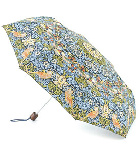 Парасолька жіноча Fulton L907-040669 Morris & Co. Minilite-2 UV Strawberry Thief (Полуничний злодій) картинка, зображення, фото