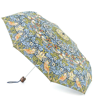 Парасолька жіноча Fulton L907-040669 Morris & Co. Minilite-2 UV Strawberry Thief (Полуничний злодій) картинка, зображення, фото