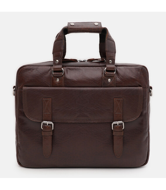 Сумка мужская для ноутбука 15,6 Ashwood F83 Brandy (Коричневый) фото, картинка, изображение