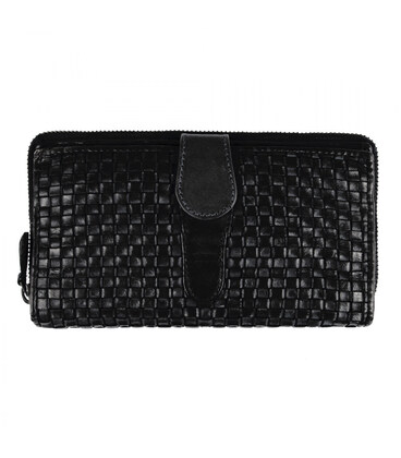 Винтажный кошелек женский Ashwood D84 Black фото, картинка, изображение