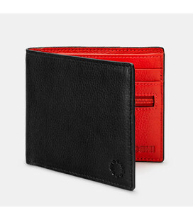 Мужской кожаный кошелек Yoshi Y2378 (Black/Red) фото, картинка, изображение