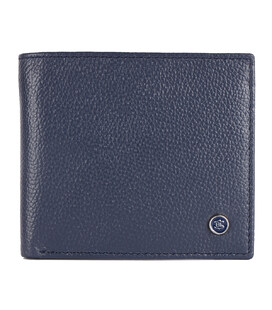 Мужской кожаный кошелек Brampton London Plutus Navy (Синий) фото, картинка, изображение