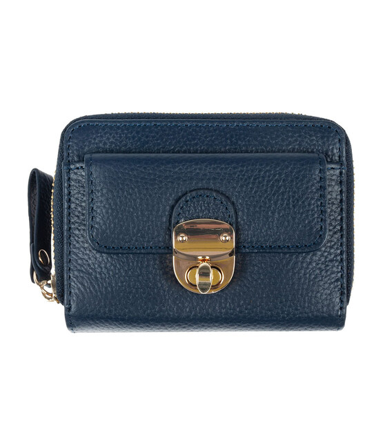 Женский кожаный кошелек Ashwood Y50 Navy (Темно-синий) фото, картинка, изображение