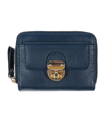 Женский кожаный кошелек Ashwood Y50 Navy (Темно-синий) фото, картинка, изображение