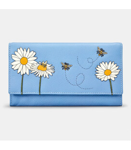 Женский кожаный кошелек Yoshi Y1030 Hodson (Bee Happy Blue)