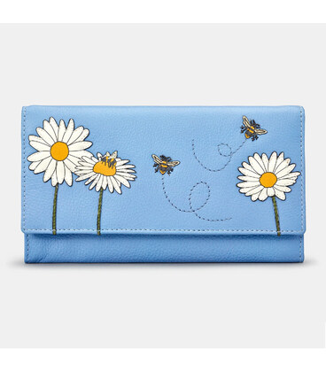 Жіночий шкіряний гаманець Yoshi Y1030 Hodson (Bee Happy Blue) картинка, зображення, фото