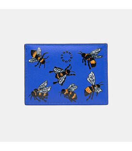 Шкіряний кардхолдер Yoshi Y1218 (Blue Sweet Bees) картинка, зображення, фото