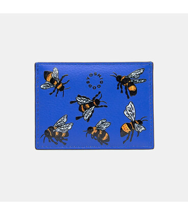 Шкіряний кардхолдер Yoshi Y1218 (Blue Sweet Bees) картинка, зображення, фото