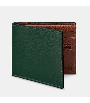 Чоловічий шкіряний гаманець Yoshi Y2378 (Green/Brown) картинка, зображення, фото