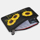 Жіночий шкіряний гаманець Yoshi Y1321 Sunflowers (Black) картинка, зображення, фото