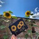 Женский кожаный кошелек Yoshi Y1321 Sunflowers (Black) фото