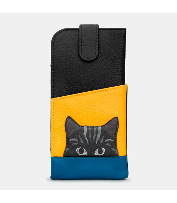 Кожаный чехол для очков Yoshi Y4309 (Cat Colour Block) фото, картинка, изображение