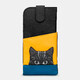 Кожаный чехол для очков Yoshi Y4309 (Cat Colour Block) фото