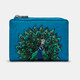 Женский кожаный кошелек Yoshi Y1275 Peacock Plume (Petrol Blue) фото
