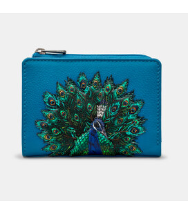 Жіночий шкіряний гаманець Yoshi Y1275 Peacock Plume (Petrol Blue) картинка, зображення, фото