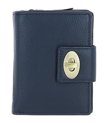 Женский кожаный кошелек Ashwood Y60 Navy (Темно-синий) фото, картинка, изображение