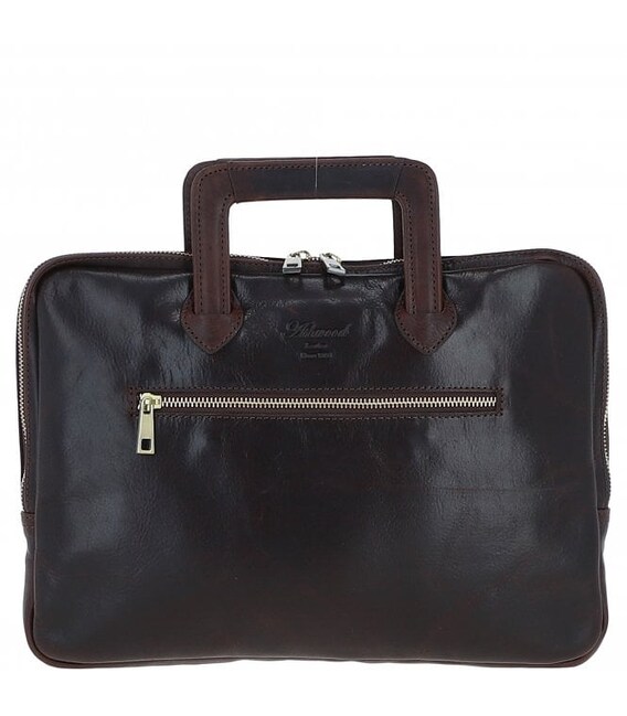 Сумка чоловіча для ноутбука 13 Ashwood PL45 Brown (Темно-коричневий) картинка, зображення, фото