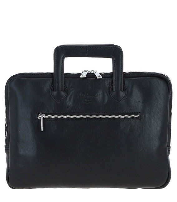 Сумка мужская для ноутбука 13 Ashwood PL45 Black (Черный) фото, картинка, изображение