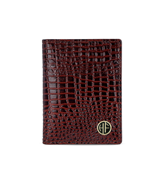 Шкіряний картхолдер Hammonds Flycatcher CC606 Croc Brown (Коричневий) картинка, зображення, фото