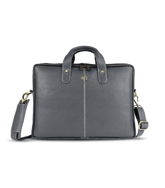 Сумка кожаная для ноутбука 13 Hammonds Flycatcher LB105 Grey (Серый) фото
