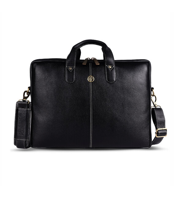 Сумка шкіряна для ноутбука 15 Hammonds Flycatcher LB106 Black (Чорний) картинка, зображення, фото