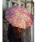 Женский зонт Fulton L907-041819 Morris & Co. Minilite-2 UV Golden Lily Pink фото, картинка, изображение