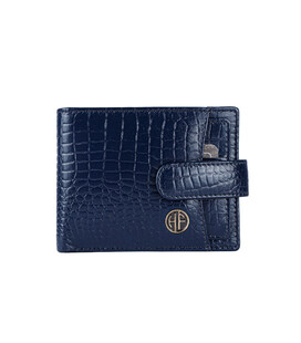 Чоловічий шкіряний гаманець Hammonds Flycatcher HF502 Croc Blue (Синій) картинка, зображення, фото