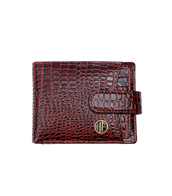 Чоловічий шкіряний гаманець Hammonds Flycatcher HF502 Croc Brown (Коричневий) картинка, зображення, фото