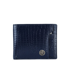Чоловічий шкіряний гаманець Hammonds Flycatcher HF577 Croc Blue (Синій) картинка, зображення, фото