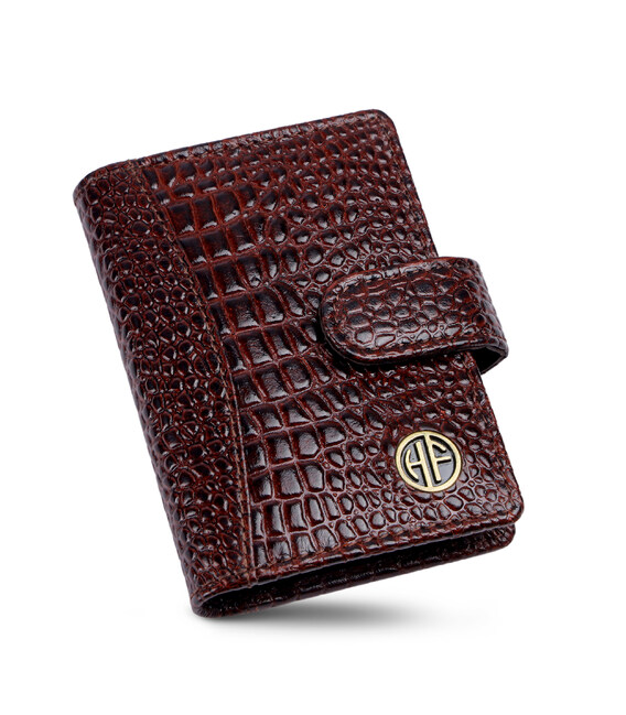 Шкіряна візитниця Hammonds Flycatcher CC602 Croc Brown (Коричневий) картинка, зображення, фото