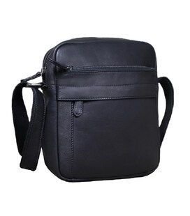 Кожаная сумка через плечо в черном цвете Tavinchi R-9885A