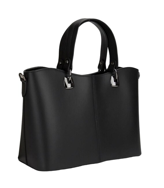 Чорна шкіряна сумка середніх розмірів Firenze Italy F-IT-7627A картинка, зображення, фото