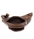 Містка шкіряна сумка на пояс коричнева Tiding Bag M56-2030C картинка, зображення, фото